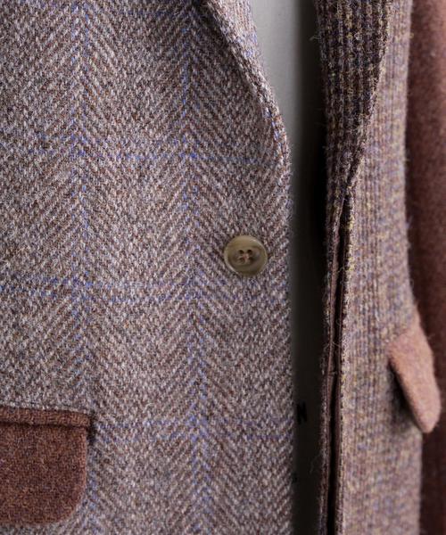 HARRIS TWEED（ハリスツイード）の「BY∵ ハリスツイードチェスターコート◆（チェスターコート・レディース・ブラウン/ネイビー・MEDIUM/SMALL）」の18枚目の写真