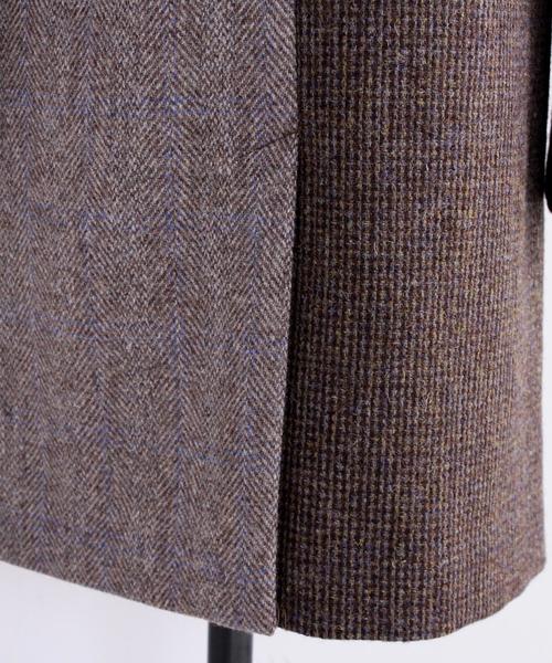 HARRIS TWEED（ハリスツイード）の「BY∵ ハリスツイードチェスターコート◆（チェスターコート・レディース・ブラウン/ネイビー・MEDIUM/SMALL）」の19枚目の写真