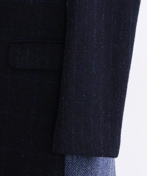 HARRIS TWEED（ハリスツイード）の「BY∵ ハリスツイードチェスターコート◆（チェスターコート・レディース・ブラウン/ネイビー・MEDIUM/SMALL）」の11枚目の写真