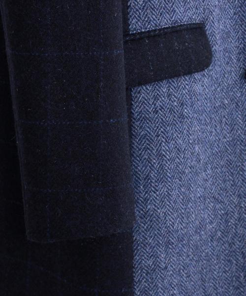 HARRIS TWEED（ハリスツイード）の「BY∵ ハリスツイードチェスターコート◆（チェスターコート・レディース・ブラウン/ネイビー・MEDIUM/SMALL）」の12枚目の写真