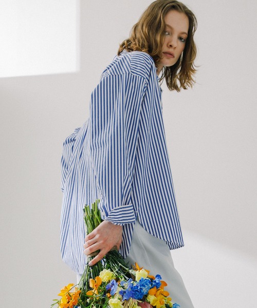 SENSE OF PLACE by URBAN RESEARCH(センスオブプレイスバイアーバンリサーチ)の「hxcyyd × SOP ストライプフラワーパッチマルチシャツ(UNISEX)(シャツ/ブラウス・メンズ・その他2/その他1・LARGE/MEDIUM)」の16枚目の写真