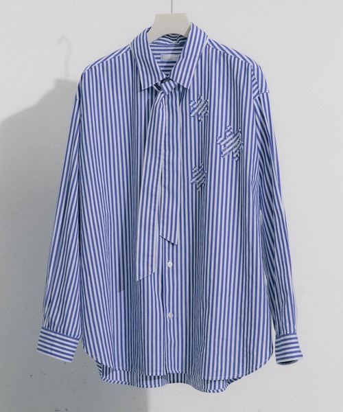 SENSE OF PLACE by URBAN RESEARCH(センスオブプレイスバイアーバンリサーチ)の「hxcyyd × SOP ストライプフラワーパッチマルチシャツ(UNISEX)(シャツ/ブラウス・メンズ・その他2/その他1・LARGE/MEDIUM)」の22枚目の写真