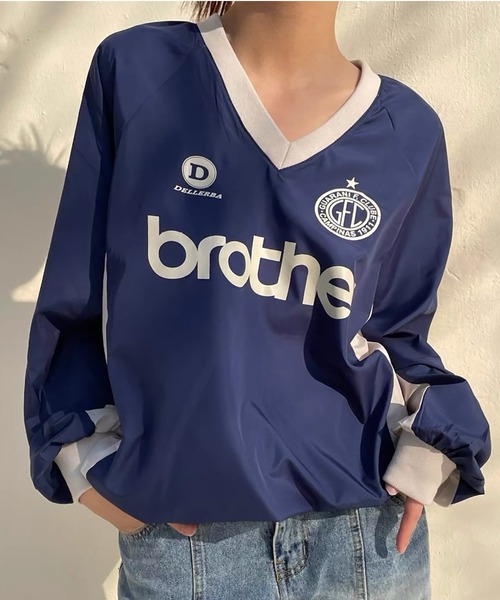 LAFFMO（ラフモ）の「ユニフォームロゴナイロントップス（その他トップス・レディース・ブラック/ブルー/グリーン・F）」の3枚目の写真