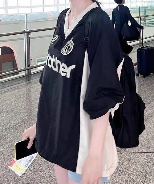 LAFFMO（ラフモ）の「ユニフォームロゴナイロントップス（その他トップス・レディース・ブラック/ブルー/グリーン・F）」の6枚目の写真