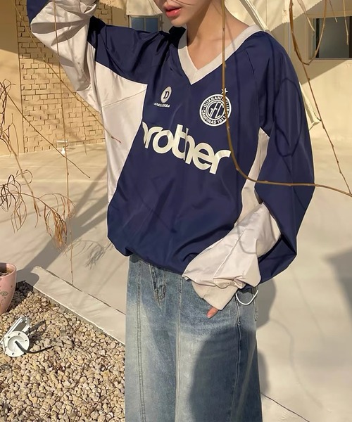 LAFFMO（ラフモ）の「ユニフォームロゴナイロントップス（その他トップス・レディース・ブラック/ブルー/グリーン・F）」の13枚目の写真