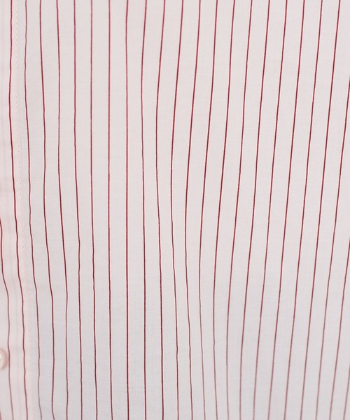 DISCOAT（ディスコート）の「【WEB限定】ストライプクロップドシャツ（シャツ/ブラウス・レディース・ベージュ/ピンク/アイボリー/ブルー・FREE）」の5枚目の写真