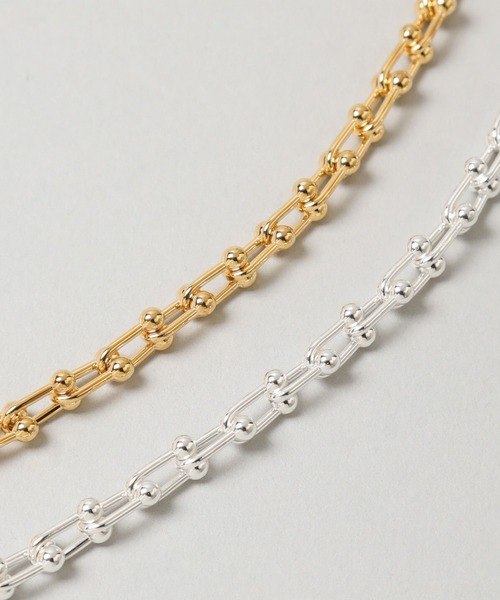 A part by（アパートバイ）の「ゲージリンクネックレス（ネックレス・レディース・シルバー/ゴールド・FREE）」の5枚目の写真