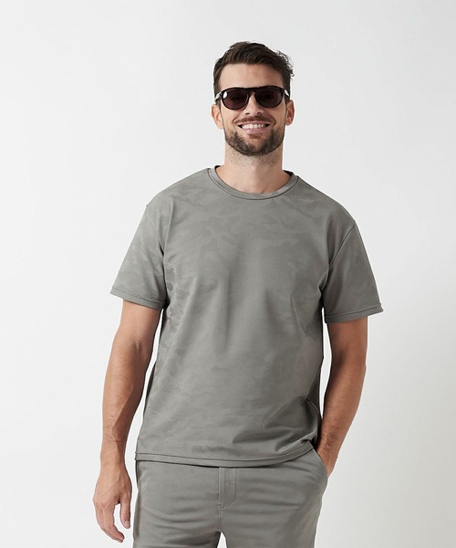 junhashimoto(ジュンハシモト)の「JERSEY CREW -EMBOSS CAMO-(Tシャツ/カットソー・メンズ・ネイビー/ライトカーキ/ブラック・3/4/5/2)」の10枚目の写真