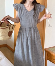 Twinkle;pm | フレンチスリーブウエストマークギンガムチェックワンピース(ワンピース)