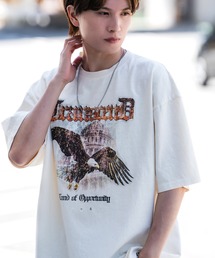 SIDEWAY STANCE | 【SIDEWAY STANCE】ピグメント加工 プリント 半袖Tシャツ(Tシャツ/カットソー)