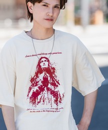 【SIDEWAY STANCE】ピグメント加工 プリント 半袖Tシャツ