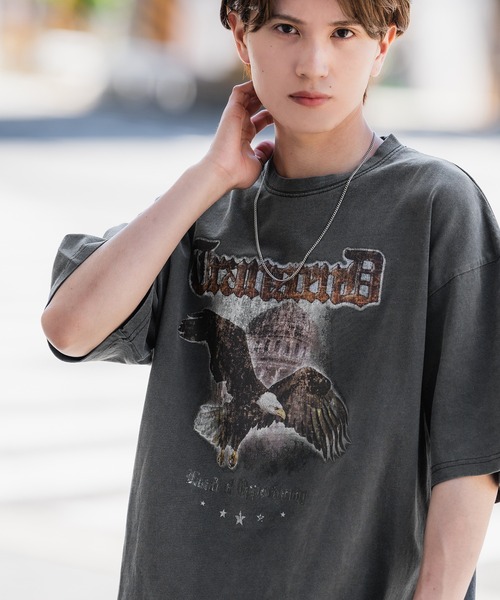 SIDEWAY STANCE(サイドウェイスタンス)の「【SIDEWAY STANCE】ピグメント加工 プリント 半袖Tシャツ(Tシャツ/カットソー・メンズ・ホワイト/レッド系1/レッド系/ブラック系2/ブラック系1/ブラック系/ホワイト系2/ホワイト系1/ホワイト系/ブラック・SMALL/MEDIUM/LARGE/X-LARGE)」の6枚目の写真