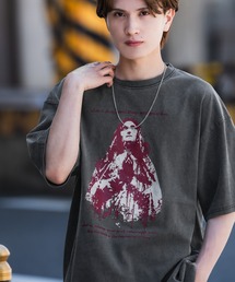 【SIDEWAY STANCE】ピグメント加工 プリント 半袖Tシャツ