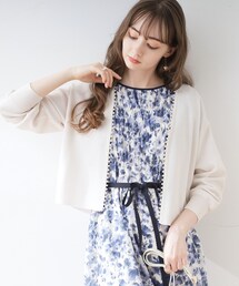 couture brooch | パール調トリミングボレロ(カーディガン/ボレロ)