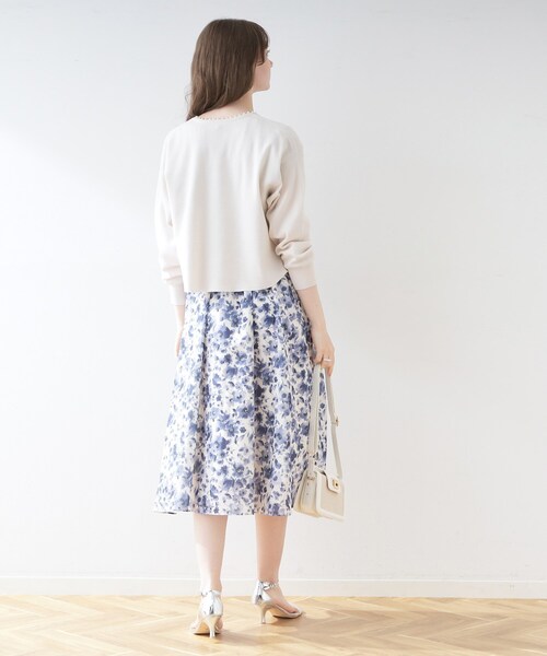 couture brooch(クチュールブローチ)の「◆パール調トリミングボレロ(カーディガン/ボレロ・レディース・ライトブルー/アイボリー/ブラック・38/42)」の17枚目の写真