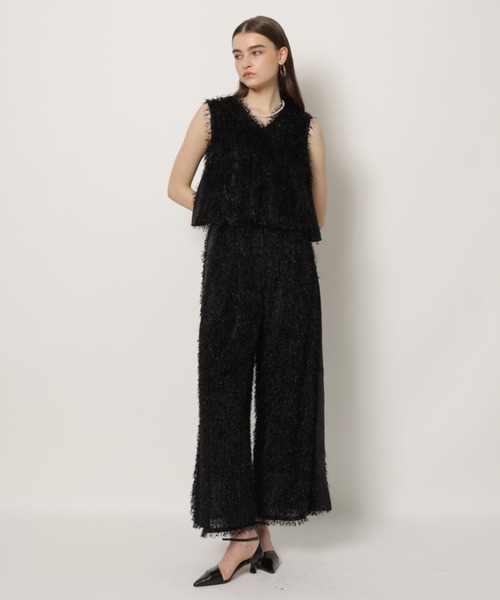 CADUNE】セットアップJQ フリンジデザイン ジレ&ロングスカート CADUNE