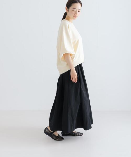URBAN RESEARCH(アーバンリサーチ)の「裏毛ハーフスリーブトップス(スウェット・レディース・グレー/ネイビー/ベージュ系その他/オフホワイト・FREE)」の11枚目の写真