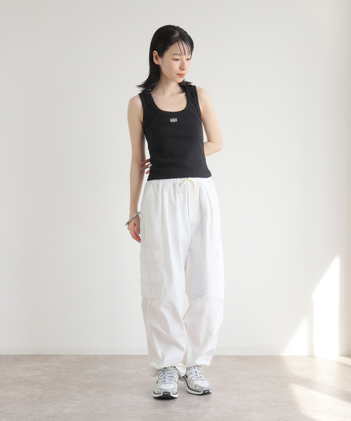 JOINT WORKS（ジョイントワークス）の「KIJUN Square-Neck Rib Tank Top 24SSW22 0A/B/C/ D（タンクトップ・レディース・グリーン/ホワイト/ブラック/オレンジ・SMALL）」の6枚目の写真