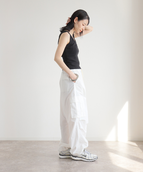 JOINT WORKS（ジョイントワークス）の「KIJUN Square-Neck Rib Tank Top 24SSW22 0A/B/C/ D（タンクトップ・レディース・グリーン/ホワイト/ブラック/オレンジ・SMALL）」の7枚目の写真