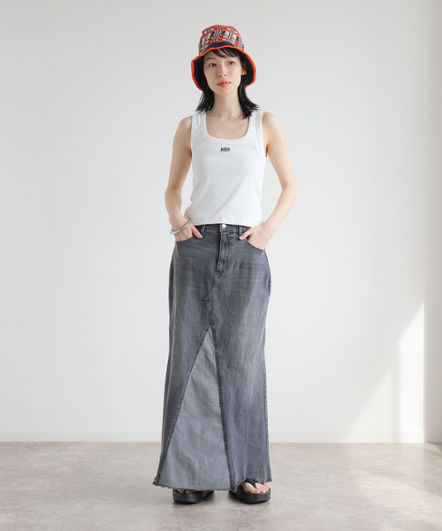JOINT WORKS（ジョイントワークス）の「KIJUN Square-Neck Rib Tank Top 24SSW22 0A/B/C/ D（タンクトップ・レディース・グリーン/ホワイト/ブラック/オレンジ・SMALL）」の10枚目の写真