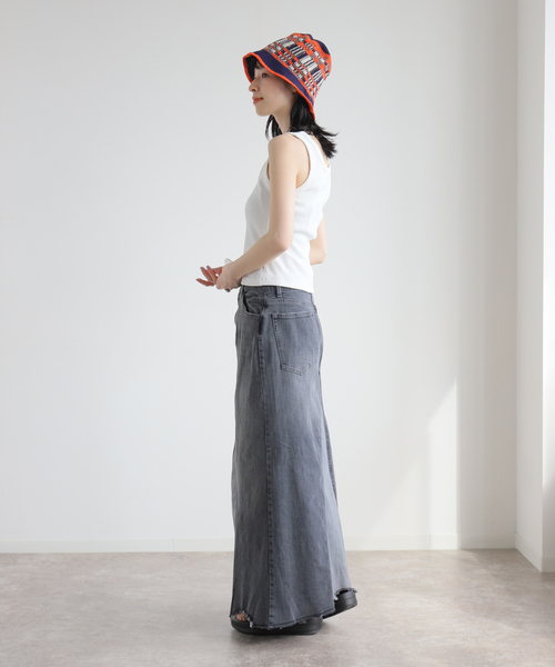 JOINT WORKS（ジョイントワークス）の「KIJUN Square-Neck Rib Tank Top 24SSW22 0A/B/C/ D（タンクトップ・レディース・グリーン/ホワイト/ブラック/オレンジ・SMALL）」の12枚目の写真