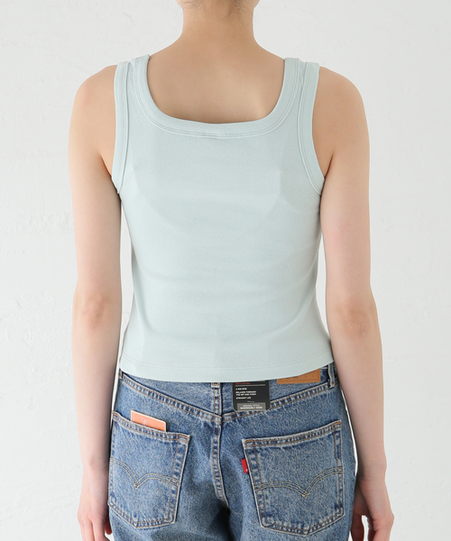 JOINT WORKS（ジョイントワークス）の「KIJUN Square-Neck Rib Tank Top 24SSW22 0A/B/C/ D（タンクトップ・レディース・グリーン/ホワイト/ブラック/オレンジ・SMALL）」の16枚目の写真
