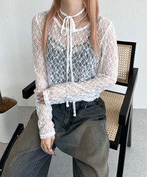 sedacle girl | チョーカー付きレーストップス(Tシャツ/カットソー)