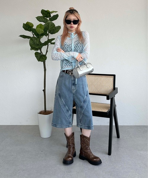 sedacle girl（セダクルガール）の「チョーカー付きレーストップス（Tシャツ/カットソー・レディース・ブルー/オフホワイト/ブラック/レッド・SMALL/MEDIUM）」の17枚目の写真