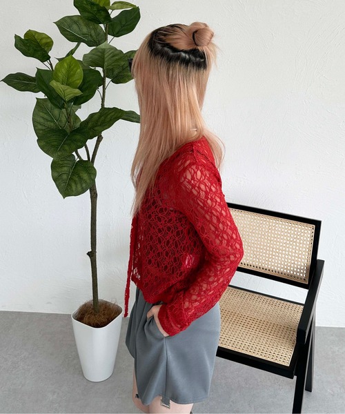 sedacle girl（セダクルガール）の「チョーカー付きレーストップス（Tシャツ/カットソー・レディース・ブルー/オフホワイト/ブラック/レッド・SMALL/MEDIUM）」の22枚目の写真