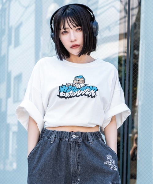 A'GEM/9 × .kom 『A'gem/エージェム』 /猫CAT半袖Tシャツ(ロゴキョンシー）（Tシャツ/カットソー）｜A'gem（エージェム）