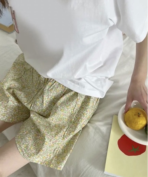 ammy.(エイミードット)の「【 ammy. / エイミードット 】 ギンガムチェック フラワー ショートパンツ / ルームウェア(ルームウェア/パジャマ・レディース・グリーン系/ブルー系/ピンク系/オレンジ系/イエロー系/パープル系/ネイビー系/ブラック系/レッド系/ライトピンク・FREE)」の16枚目の写真