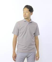 MEN'S MELROSE | リンクスストライプホリゾンタルカラー半袖ポロシャツ(ポロシャツ)