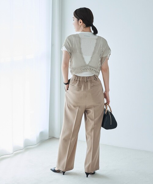 FREAK'S STORE(フリークスストア)の「FREAK’S STORE/フリークスストア The Yarn. かぎ編み調 ベスト(ベスト・レディース・ベージュ/ブラック・フリ-)」の7枚目の写真