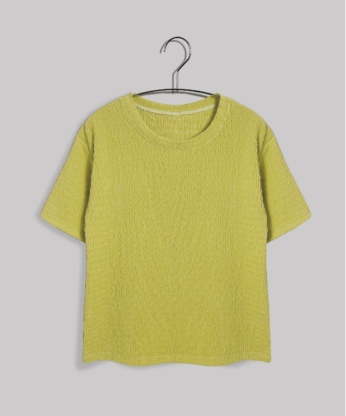ad thie(アドティエ)の「リンクル クルーネック カットソー(Tシャツ/カットソー・レディース・オフホワイト/ブラック/ライトグリーン・FREE)」の20枚目の写真