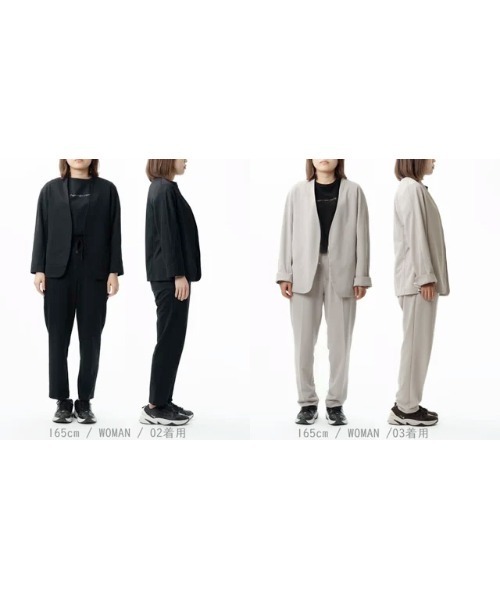 WHITE JOOLA（ホワイトジョーラ）の「【着るだけで垢抜ける！】ユニセックス！洗濯機OK！UVカット！接触冷感！速乾！耐久性！オール日本・岐阜製towashiセットアップスーツ（スーツスカート・メンズ・ブラック/ベージュ・S/M/L/LL）」の11枚目の写真