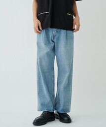 superNova. | 【superNova./スーパーノヴァ】Selvedge wide jeans-Vintage wash(デニムパンツ)