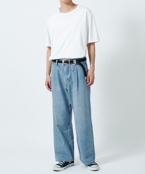 superNova.（スーパーノヴァ）の「【superNova./スーパーノヴァ】Selvedge wide jeans-Vintage wash（デニムパンツ・メンズ・ダークインディゴブルー・S/M）」の13枚目の写真