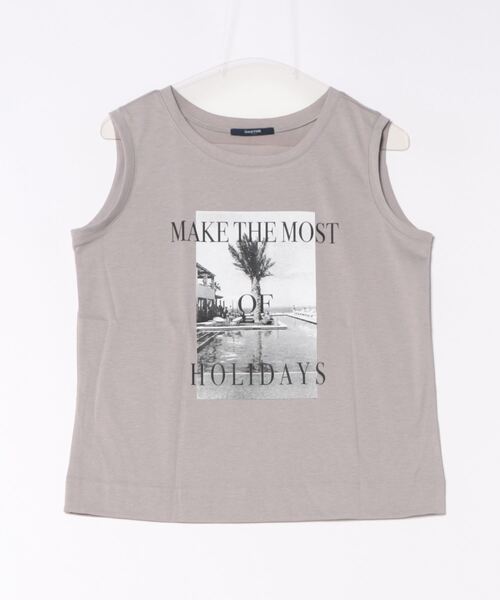 Grand PARK（グランドパーク）の「【2枚セット】リゾートプリントタンクトップ+オーガンジー（Tシャツ/カットソー・レディース・グレー/カーキ/ホワイト・FREE）」の20枚目の写真