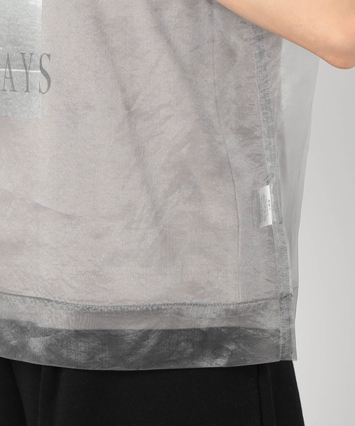 Grand PARK（グランドパーク）の「【2枚セット】リゾートプリントタンクトップ+オーガンジー（Tシャツ/カットソー・レディース・グレー/カーキ/ホワイト・FREE）」の11枚目の写真