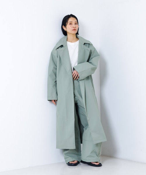collex（コレックス）の「★【1937】RAIN SOUTIEN COLLOAR COAT（ステンカラーコート・レディース・ライトブルー/カーキ/ベージュ/イエロー/オレンジ・フリー）」の3枚目の写真