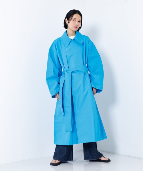 collex（コレックス）の「★【1937】RAIN SOUTIEN COLLOAR COAT（ステンカラーコート・レディース・ライトブルー/カーキ/ベージュ/イエロー/オレンジ・フリー）」の4枚目の写真