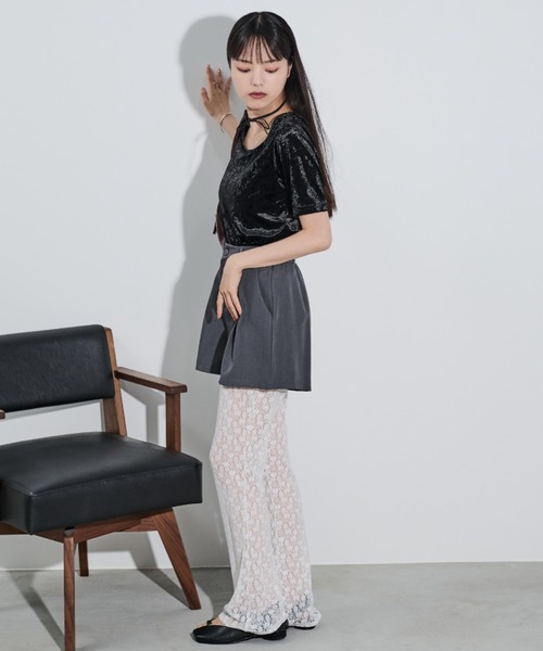 paravion（パラビオン）の「シアーレースパンツ/レギンス（その他パンツ・レディース・ブラック/ホワイト・FREE）」の4枚目の写真