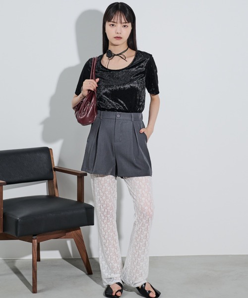 paravion（パラビオン）の「シアーレースパンツ/レギンス（その他パンツ・レディース・ブラック/ホワイト・FREE）」の5枚目の写真