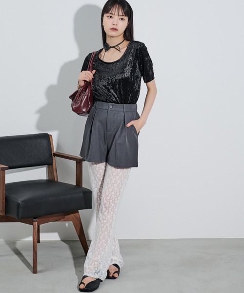 paravion（パラビオン）の「シアーレースパンツ/レギンス（その他パンツ・レディース・ブラック/ホワイト・FREE）」の6枚目の写真