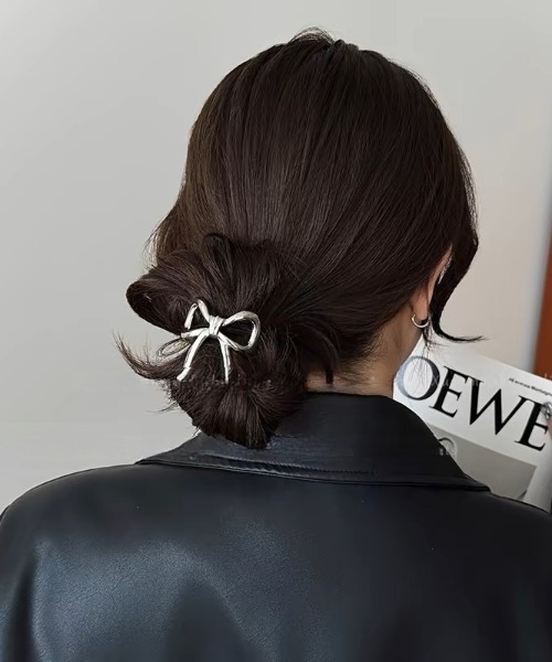 E&C closet…（イーアンドシークローゼット）の「メタルリボンヘアゴム（L）（ヘアゴム・レディース・シルバー/ゴールド・FREE）」の11枚目の写真