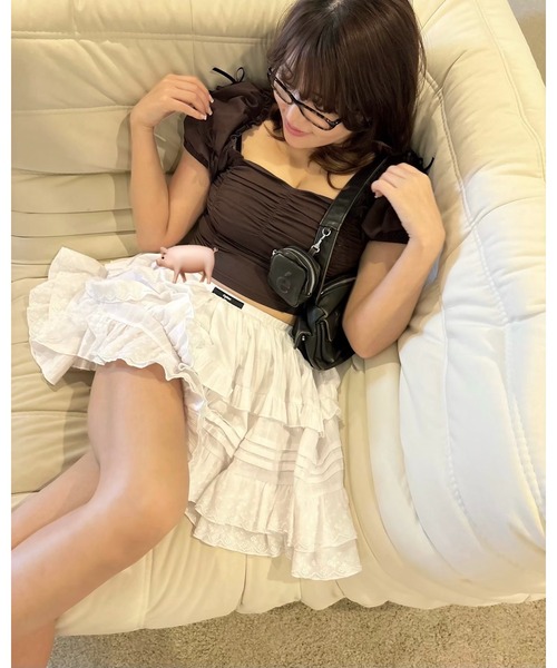 epine（エピヌ）の「epine ribbon gather Tyrol tops（その他