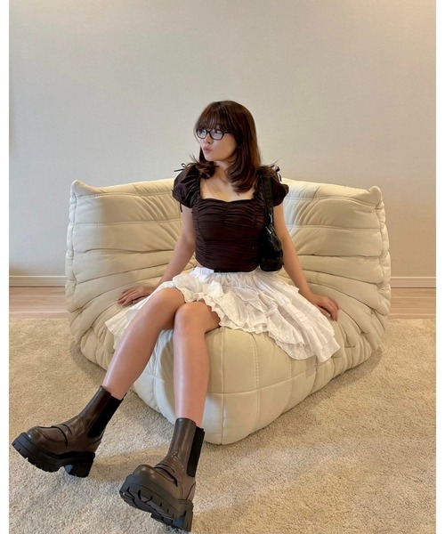 épine ribbon gather Tyrol tops epine（エピヌ）の「epine ribbon gather Tyrol tops（その他