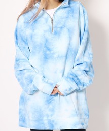 Charles River Apparel/チャールズリバーアパレル CROSSWIND QTR ZIP TIE DYE Sweatshirts ハーフジップスウェット プルオーバー タイダイ