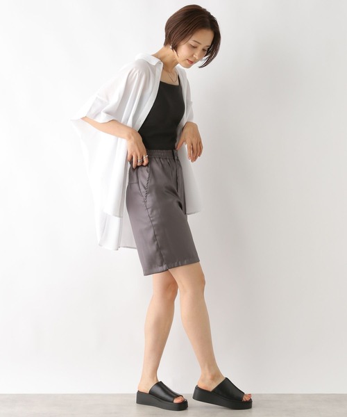 LEPSIM（レプシィム）の「光沢ショートパンツ　125329（その他パンツ・レディース・チャコールグレー/ブラック・FREE）」の18枚目の写真