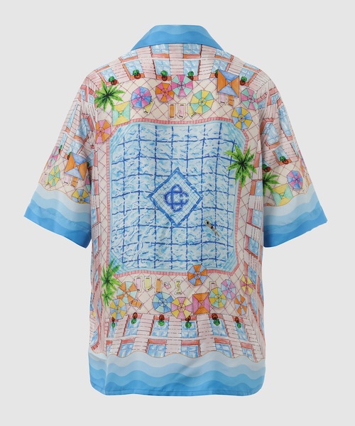 【セール】SILK SATIN Cuban Collar Short Sleeve Shirt（シャツ/ブラウス）｜Casablanca（カサブランカ）